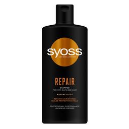 Шампунь Syoss Repair з водоростями вакаме, для сухого та пошкодженого волосся, 440 мл