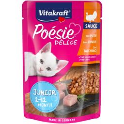 Влажный корм для котят Vitakraft Poеsie Dеlice, индейка в соусе, 85 г