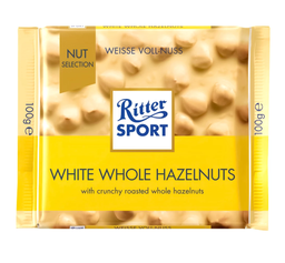 Белый шоколад Ritter Sport с цельными лесными орехами, 100 г (686643)