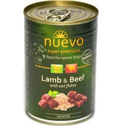 Вологий корм для літніх собак Nuevo Adult, з ягням, яловичиною та вівсянкою, 800 г (95017 (812))