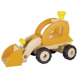 Машинка деревянная Goki Экскаватор, желтый, 28 см (55962G)