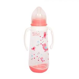 Бутылочка для кормления Lindo, с ручками, 250 мл, розовый (LI 125 роз)