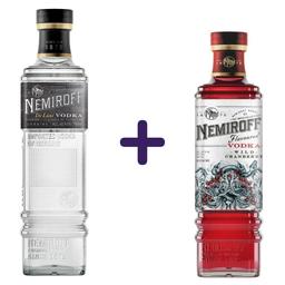 Набор: Водка особая Nemiroff De Luxe 40% 0.7 л + Настойка Nemiroff Wild Cranberry 40% 0.5 л