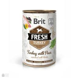 Вологий корм для дорослих собак всіх порід Brit Fresh Turkey&Peas, з індичкою і горошком, 400 г