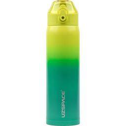 Термочашка для напитков UZspace X4 Gradient 500 мл желтая с зеленым (4201)