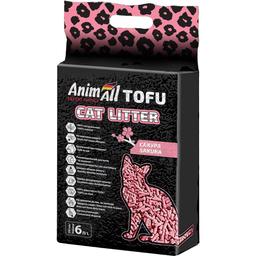 Соевый наполнитель для кошачьего туалета AnimAll Тофу, с ароматом сакуры, 6 л