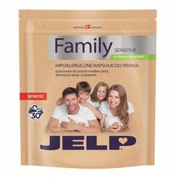 Гіпоалергенні капсули для прання Jelp Family Sensitive, для білих і кольорових тканин, 30 шт.