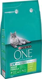 Сухий корм для дорослих котів, які постійно перебувають у приміщенні Purina One Indoor, з індичкою та цільними злаками, 3 кг (12485656)