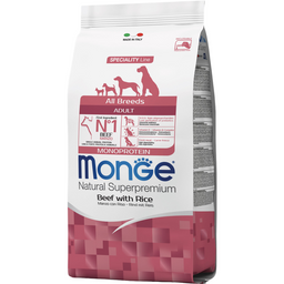 Сухой корм Monge Dog All breeds Adult, для взрослых собак всех пород, говядина с рисом, 2,5 кг