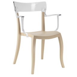 Кресло Papatya Hera-K песочно-бежевое сиденье, верх прозрачно-чистый (873413)
