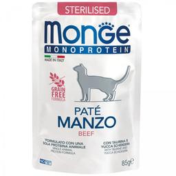 Вологий корм Monge Cat Monoprotein Sterilised яловичина, 85 г (70013741)