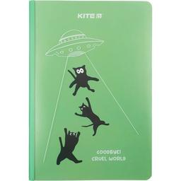 Блокнот для записів Kite Cruel world A5+ в клітинку 40 аркушів зелений (K23-460-2)