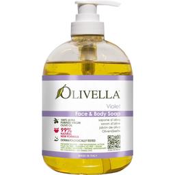 Рідке мило для обличчя та тіла Olivella Фіалка на основі оливкової олії, 500 мл