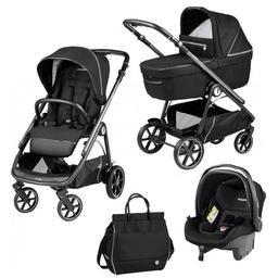 Коляска Peg-Perego Veloce Black Shine Lounge, 3в1, черный (PACK-VEL31LG000005)