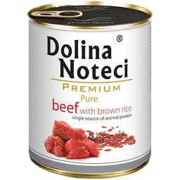 Вологий корм Dolina Noteci Premium Pure для собак схильних до алергії, з яловичиною та коричневим рисом, 800 гр