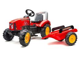 Дитячий трактор на педалях з причепом Falk 2020AB, червоний (2020AB)