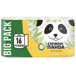 Двухслойная туалетная бумага Сніжна Панда Арома, 16 рулонов