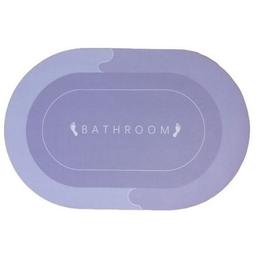 Коврик суперпоглащающий в ванную Stenson 60x40 см овальный светло-фиолетовый (26250)