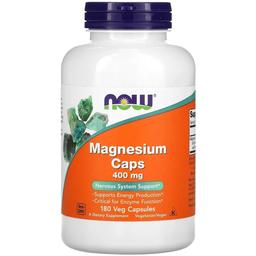 Магний Now Foods Magnesium Caps 400 мг 180 вегетарианских капсул
