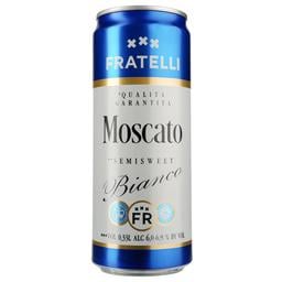 Напиток винный Fratelli Moscato Bianco, 12,5%, ж/б, 0,33 л (828587)
