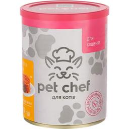 Влажный корм для котят Pet Chef Паштет мясной, с курицей, 360 г