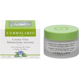 Крем для обличчя L'Erbolario Crema Viso Idratazione Intensa з фіалкою та листям оливи, для інтенсивного зволоження, 50 мл