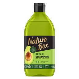 Шампунь Nature Box для відновлення волосся і проти посічених кінчиків, з олією авокадо холодного віджиму, 385 мл