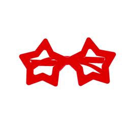 Очки карнавальные Offtop Звезды, красный (870175)