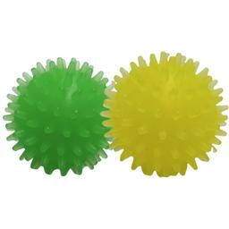 Іграшка для собак Fox М'ячі з шипами, із запахом ванілі, 4 см, жовтий та зелений