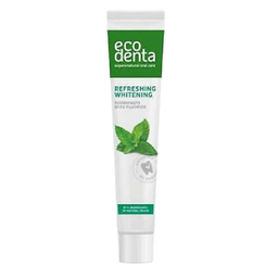 Зубна паста Ecodenta basic line Refreshing Whitening, що відбілює, з олією м'яты, 75 мл