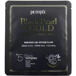 Маска для лица гидрогелевая Petitfee Black Pearl & Gold Hydrogel Mask Pack