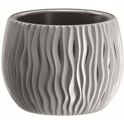 Горшок для цветов Prosperplast Sandy Bowl круглый с вкладышем, 180 мм, серый (22981-405)