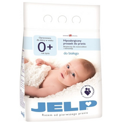 Гіпоалергенний пральний порошок Jelp 0+, для білих тканин, 2,24 кг