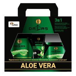 Подарочный набор Dalas Aloe Vera: Шампунь, 500 мл + Маска для волос, 500 мл +Крем для рук, 75 мл ( 724939)