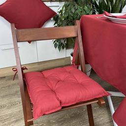 Подушка на стул Прованс, 40х40 см, бордовый (21387)