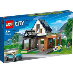 Конструктор LEGO City Семейный дом и электромобиль, 462 детали (60398)