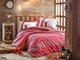 Комплект постельного белья Hobby Clarinda, поплин, полуторный, 220x160 см, красный (8698499140813)