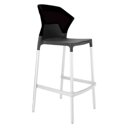 Барний стілець Papatya Ego-S, сірий з білим (4823052300517)