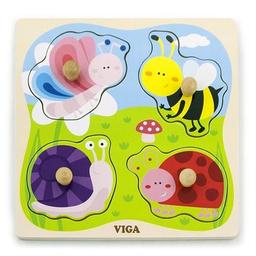 Дерев'яна рамка-вкладиш Viga Toys Комахи (50131)