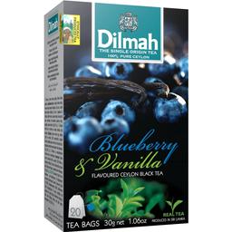 Чай черный Dilmah Blueberry&Vanilla, 30 г (20 шт. х 1.5 г) (896863)