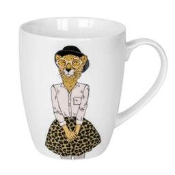 Чашка Keramia Модні звірі Міс Леопард, в подарунковій упаковці, 360 мл (21-272-068)
