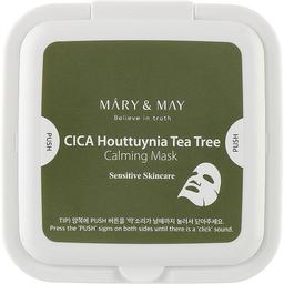 Набір заспокійливих масок для обличчя Mary & May CICA Houttuynia Tea Tree Calming Mask, з чайним деревом, 30 шт.