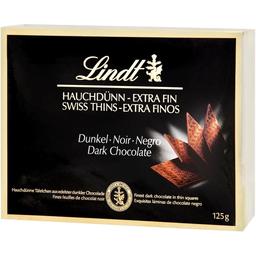 Цукерки Lindt Dark Chocolate Swiss Thins з чорним шоколадом, 125 г