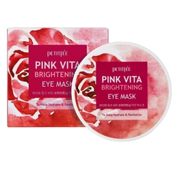 Тканини для очей Petitfee Pink Vita Brightening Eye Mask Освітлення, 60 шт.