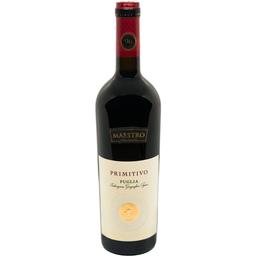 Вино Maestro Primitivo Puglia IGT, червоне, сухе, 0,75 л