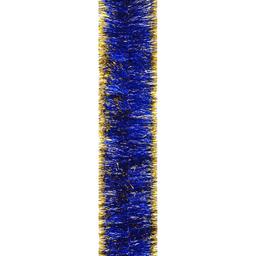 Мішура Novogod'ko 5 см 2 м синя з золотими кінчиками (980398)
