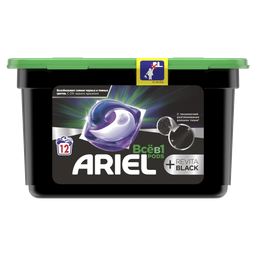 Капсули для прання Ariel Pods Все-в-1 + Revitablack, 12 шт (81767233)