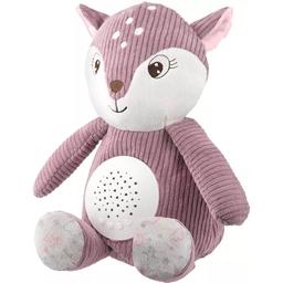 Музыкальная игрушка Canpol babies Плюшевый олененок с проектором 3в1, розовый (77/206_pin)