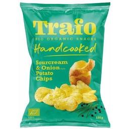 Чіпси Trafo органічні зі смаком сметани та цибулі, 125 г