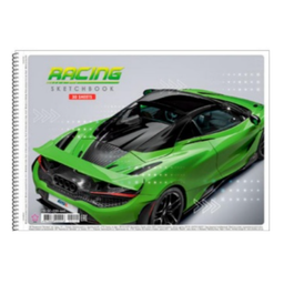 Альбом для малювання Star Зелений автомобіль, для хлопчиків, 30 аркушів (PB-SC-030-440)
